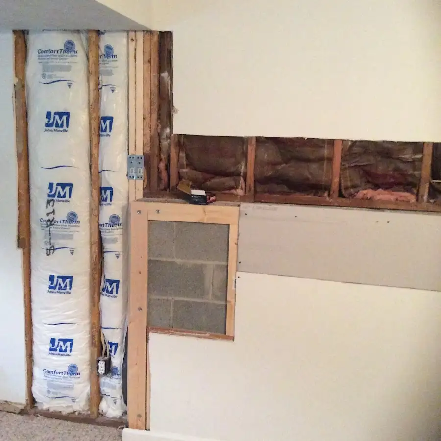 Wall insulation replacement during Contents Cleaning & Restoration in Locust